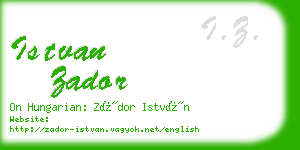 istvan zador business card